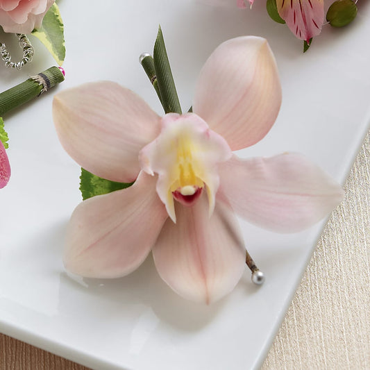 Boutonniere rosa de Cymbidium