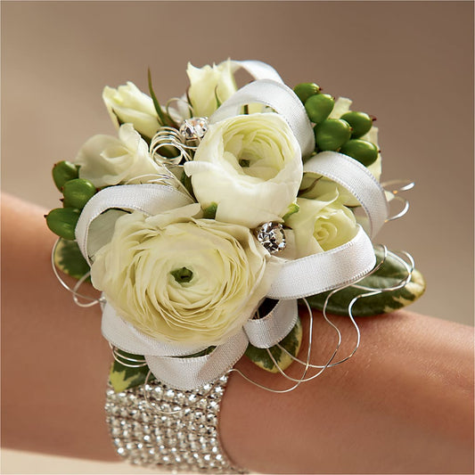 Corsage de mariage blanc